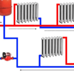 Схема двухтрубного отопления коттеджа